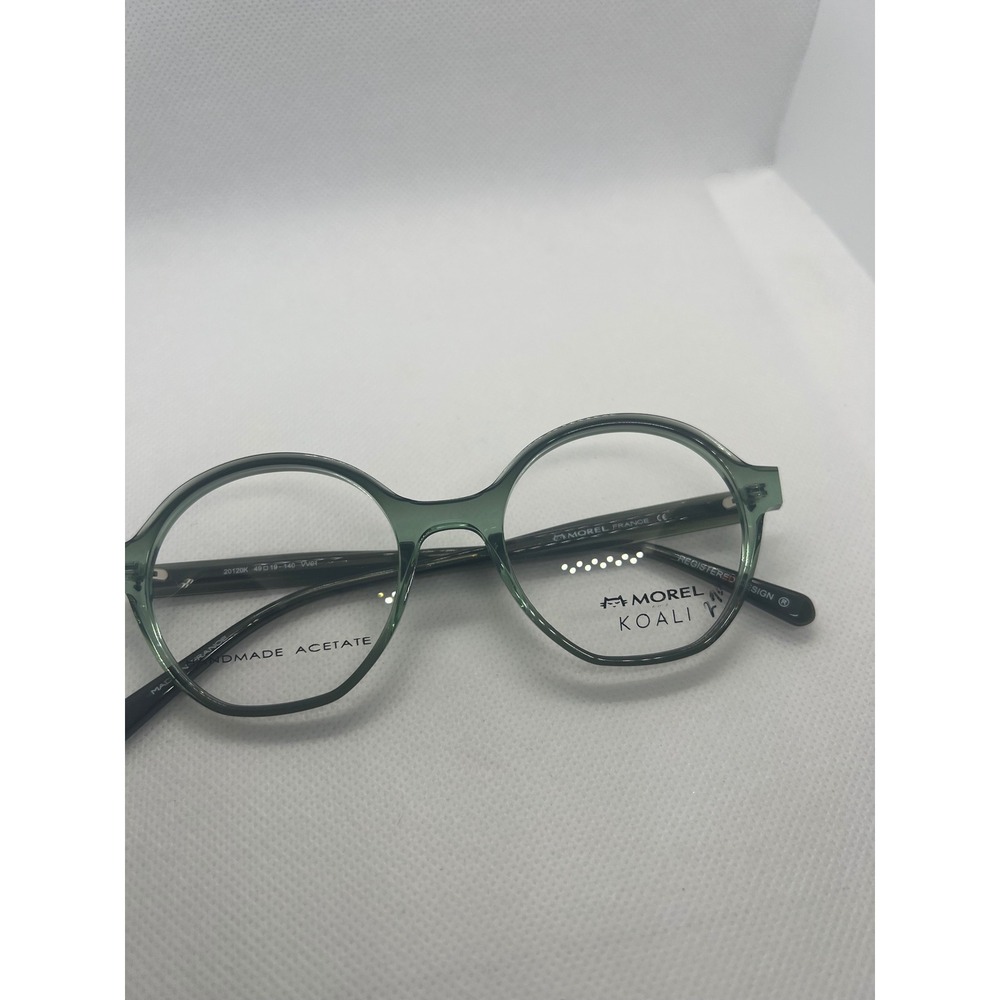 Morel Koali France Designer Eyeglasses Green Round Frames Women's Glasses‎
